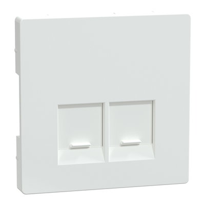 Zentralplatte für Actassi-Connector 2fach, Lotosweiß, System Design