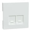 Zentralplatte für Actassi-Connector 2fach, Lotosweiß, System Design