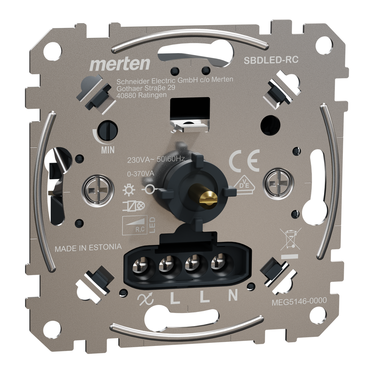 Multiwire LED Drehdimmer-Einsatz AC 230 V, 50/60 Hz