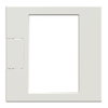Zentralplatte für Universal Temperaturregler-Einsatz mit Touch-Display polarweiß glänzend, System M