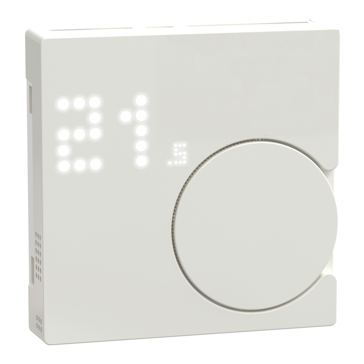 Connected Raumtemperaturregler-Modul, polarweiss glänzend, System M, ZB
