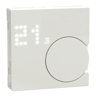 Connected Raumtemperaturregler-Modul, polarweiss glänzend, System M, ZB
