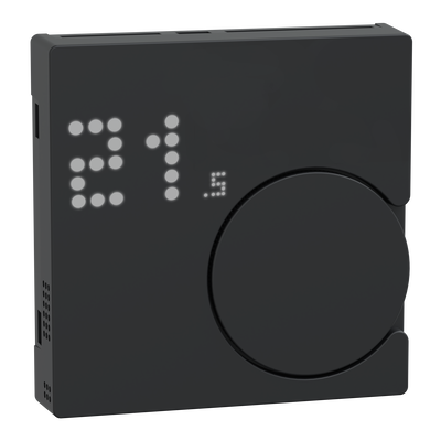 Connected Raumtemperaturregler-Modul, schwarz, System M, ZB