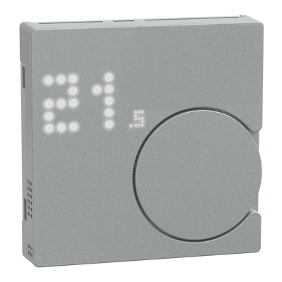Connected Raumtemperaturregler-Modul, aluminium, System M, ZB
