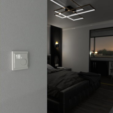 Connected Raumtemperaturregler-Modul, lotosweiß, System Design, Works with Wiser, Zigbee, Wiser Home – Bild 7 von 7
