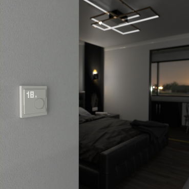 Connected Raumtemperaturregler-Modul, lotosweiß, System Design, Works with Wiser, Zigbee, Wiser Home – Bild 7 von 7