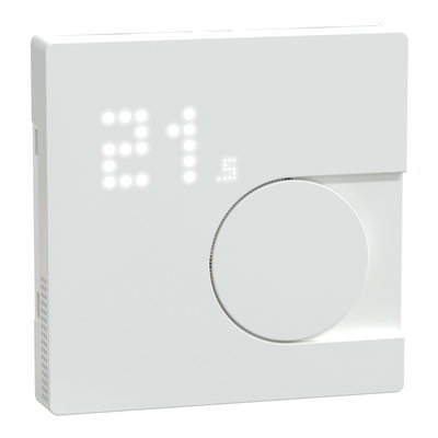 Connected Raumtemperaturregler-Modul, lotosweiß, System Design, Works with Wiser, Zigbee, Wiser Home