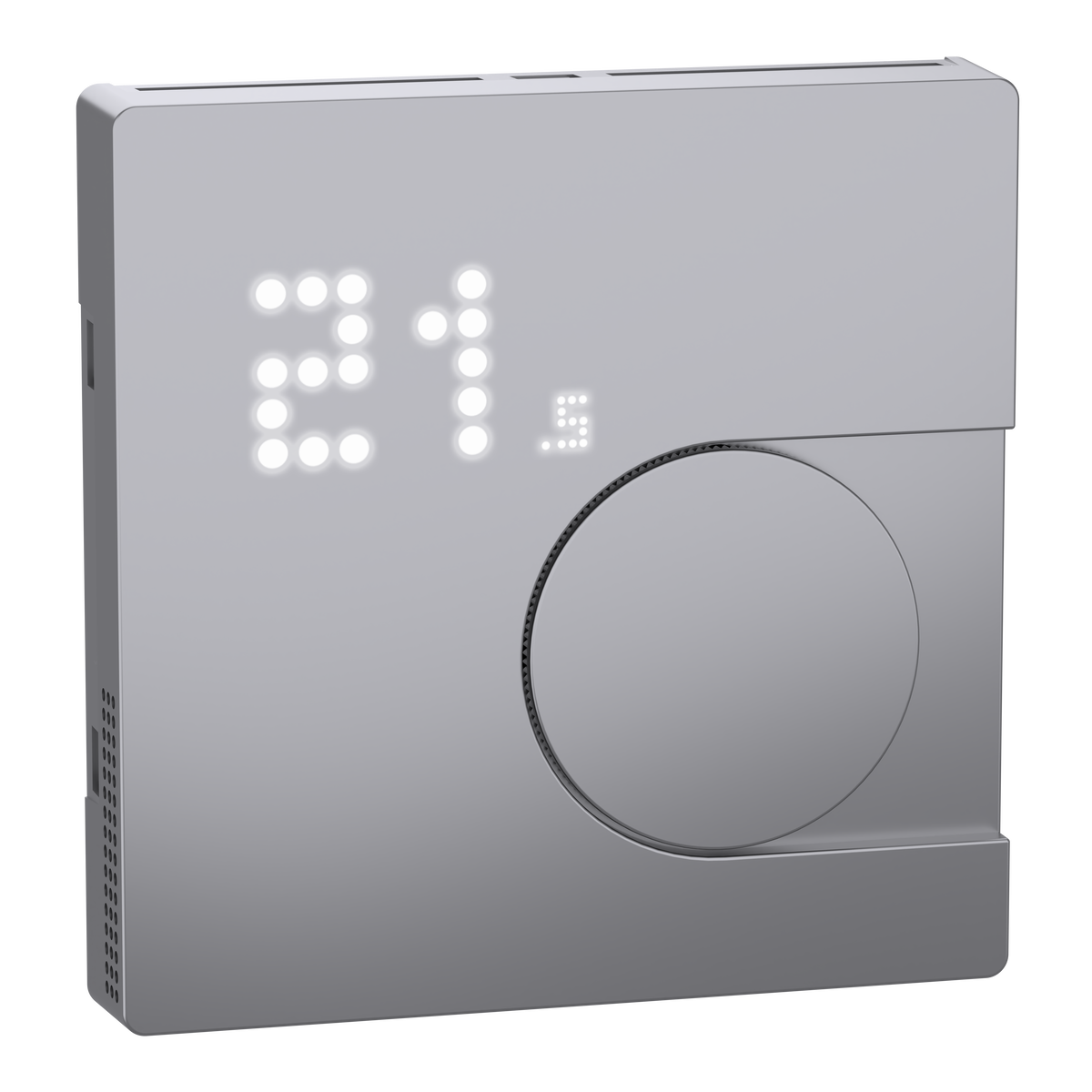 Connected Raumtemperaturregler-Modul, edelstahl, System Design, Works with Wiser, Zigbee, Wiser Home