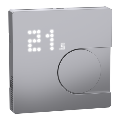 Connected Raumtemperaturregler-Modul, edelstahl, System Design, Works with Wiser, Zigbee, Wiser Home
