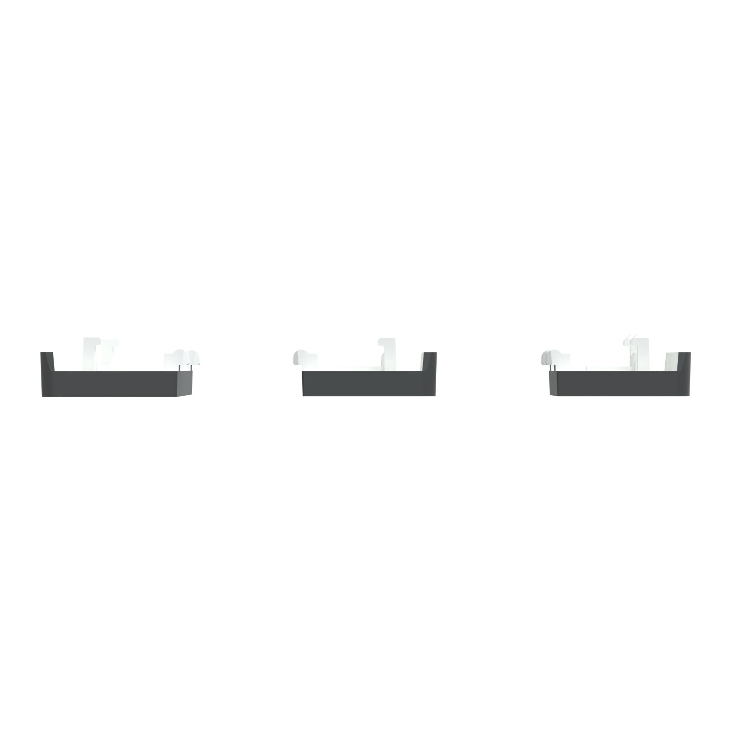 Tastsensor Flex, KNX, System Design, 3fach, Wippe, Anthrazit – Bild 4 von 6
