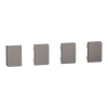 Tastsensor Flex, KNX, System Design, 4fach, Wippe, Nickelmetallic