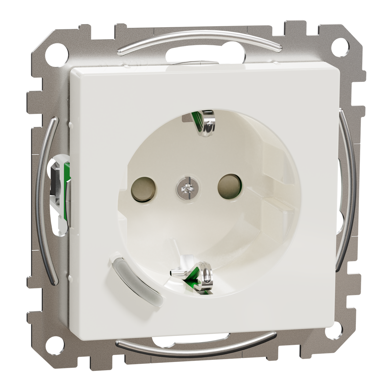 Connected SCHUKO-Steckdose 16A, System M, Thermoplast brillant, Polarweiß glänzend