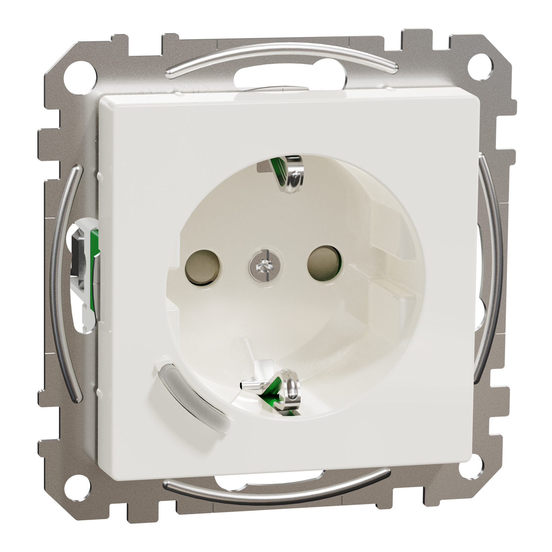 Connected SCHUKO-Steckdose 16A, System M, Thermoplast brillant, Polarweiß glänzend