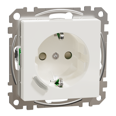 Connected SCHUKO-Steckdose 16A, System M, Thermoplast brillant, Polarweiß glänzend