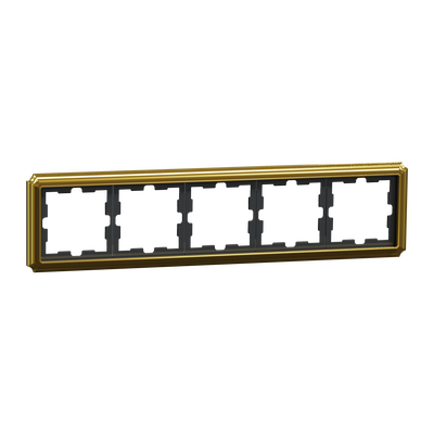 D-Antik Metallrahmen, 5-fach, 24k gold