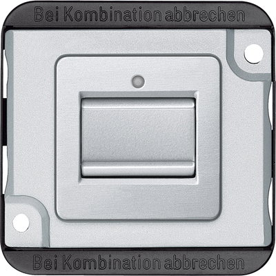 Aus/Wechselschalter-Einsatz, 1-polig, 10 AX, AC 250 V, mattsilber, PANZER