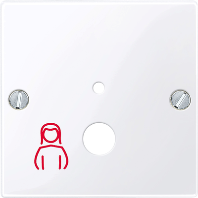 Zentralplatte Pneumatiktaster, aktivweiß glänzend, System M