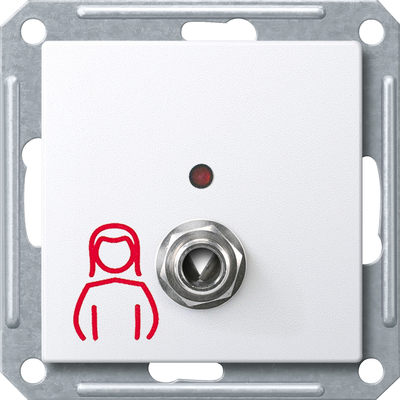 Systemsteckdose für Birntaster comfort ohne Lichtfunktion, aktivweiß glänzend, System M