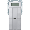 Taster 4fach plus mit Raumtemperaturregler, aluminium, System M