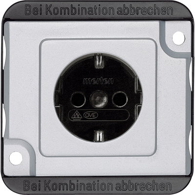 SCHUKO-Steckdose, erhöhter Berührungsschutz, Steckklemmen, mattsilber, PANZER