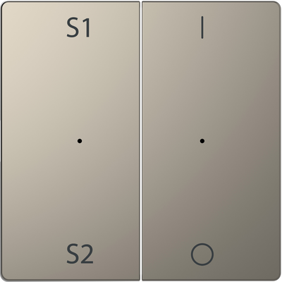 Wippen für Taster-Modul 2fach (Szene1/2, 1/0), Nickelmetallic, System Design