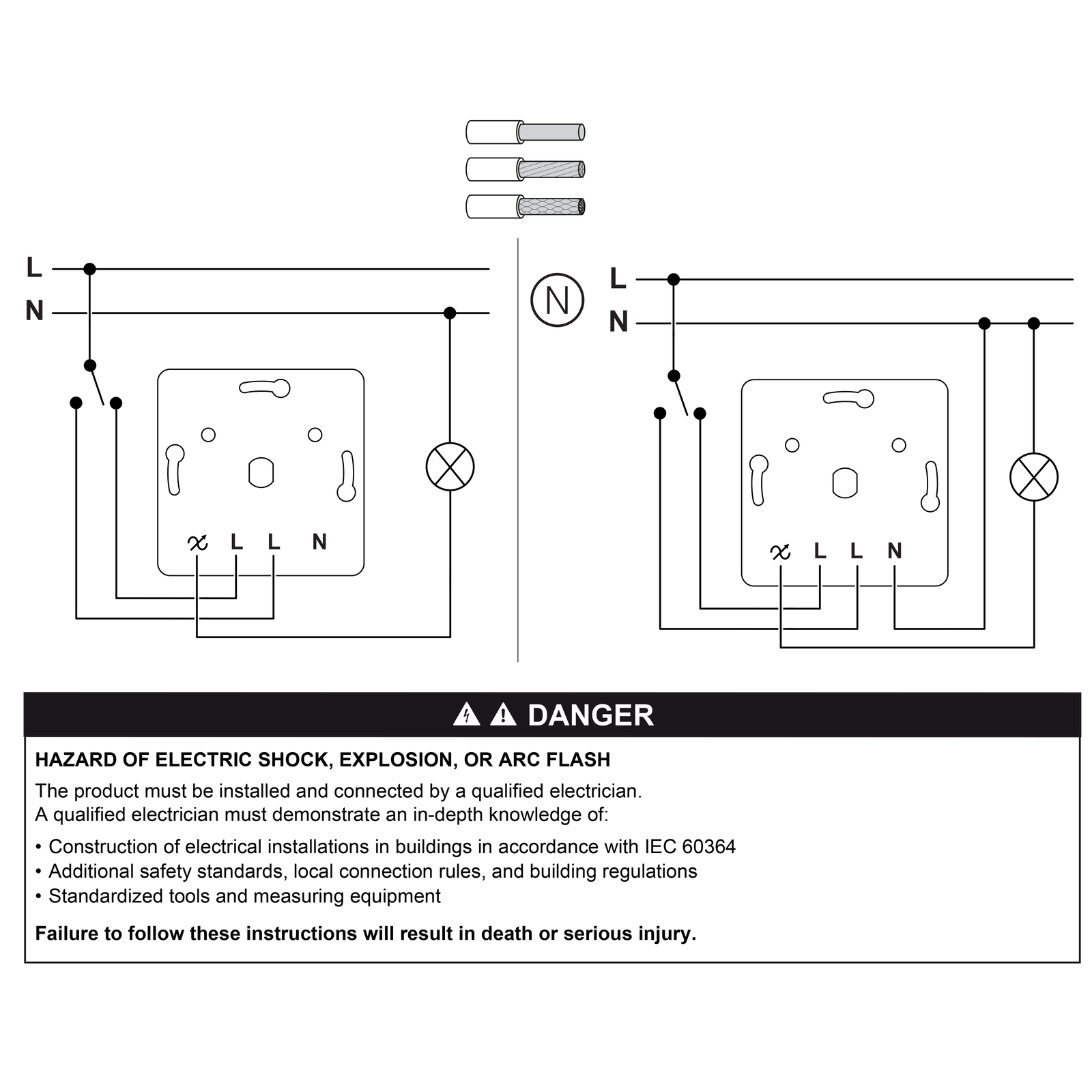 Multiwire LED Drehdimmer-Einsatz AC 230 V, 50/60 Hz – Bild 7 von 7