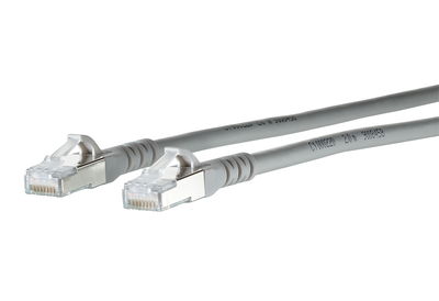 Patchkabel Cat.6A AWG 26 0,5 m grau
