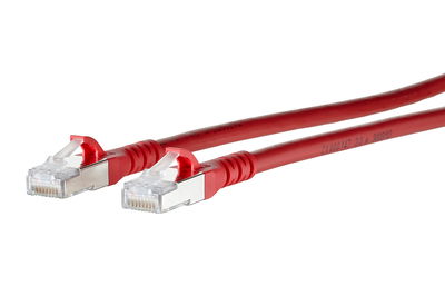Patchkabel Cat.6A AWG 26 0,5 m rot