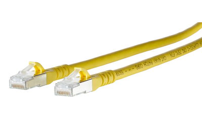 Patchkabel Cat.6A AWG 26 0,5 m gelb