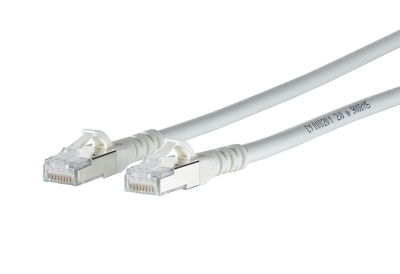 Patchkabel Cat.6A AWG 26 0,5 m weiß