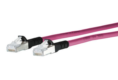 Patchkabel Cat.6A AWG 26 3,5 m violett-schwarz