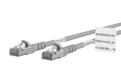 Patchkabel Cat.6A AWG 26 5,0 m grau mit Wickeletikett
