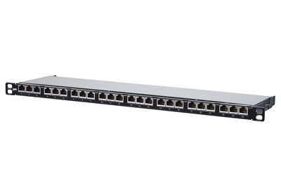 E-DAT C6A 24 Port Patchfeld 0,5HE LSA