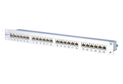 E-DAT C6A 24 Port Patchfeld 1HE LSA