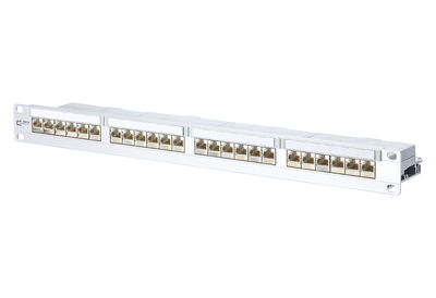 E-DAT C6A 24 Port Patchfeld 1HE LSA modular