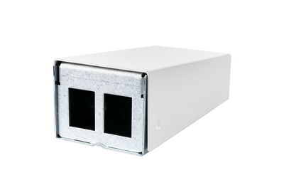 Keystone AP-Gehäuse 2 Port reinweiß, unbestückt