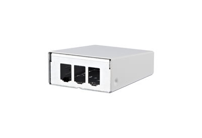 Modul AP-Gehäuse 3 Port reinweiß, unbestückt