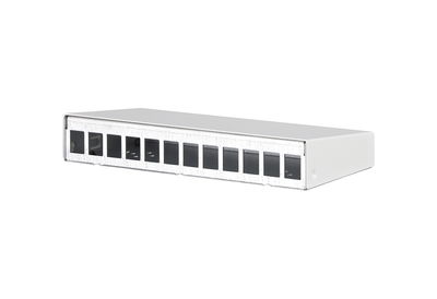 Keystone AP-Gehäuse 12 Port reinweiß, unbestückt