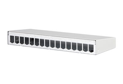 Modul AP-Gehäuse 16 Port reinweiß, unbestückt