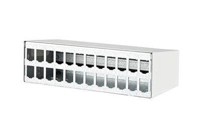 Modul AP-Gehäuse 2x12 Port reinweiß, unbestückt