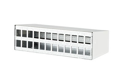 Keystone AP-Gehäuse 2x12 Port reinweiß, unbestückt