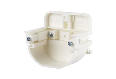 Montagehalter für Anschlussdosen T-Nut-Befestigung - Einbau waagrecht 50 mm, mit Trennschale