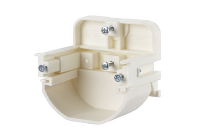 Montagehalter für Anschlussdosen T-Nut-Befestigung - Einbau senkrecht 50 mm, mit Trennschale