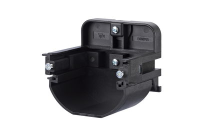 Montagehalter für Anschlussdosen T-Nut-Befestigung - Einbau senkrecht 55 mm, mit Trennschale