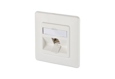E-DAT modul 1 Port UP Cat.6A, reinweiß