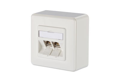 E-DAT modul 2 Port AP Cat.6A, reinweiß