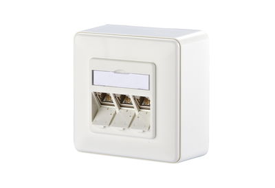 E-DAT modul 3 Port AP Cat.6A, reinweiß