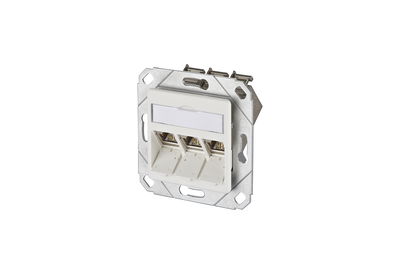 E-DAT modul 3 Port UPk Cat.6A, reinweiß