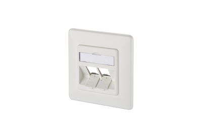 Modul Anschlussdose UP 2 Port unbestückt reinweiß
