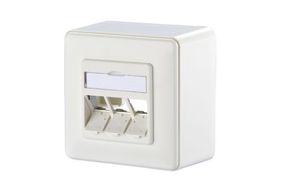 Modul Anschlussdose AP 3 Port unbestückt reinweiß